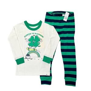 NWT Gap Organic Cotton Shamrock PJs Size 4